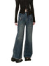 Dark Blue Straight-Leg Flared Jeans - CHINASQUAD