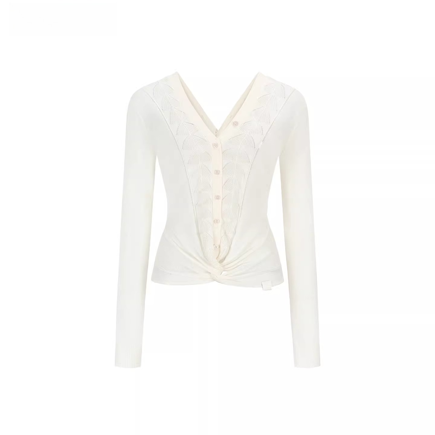 Reversible V-Neck Acetate Wool Knit T-Shirts