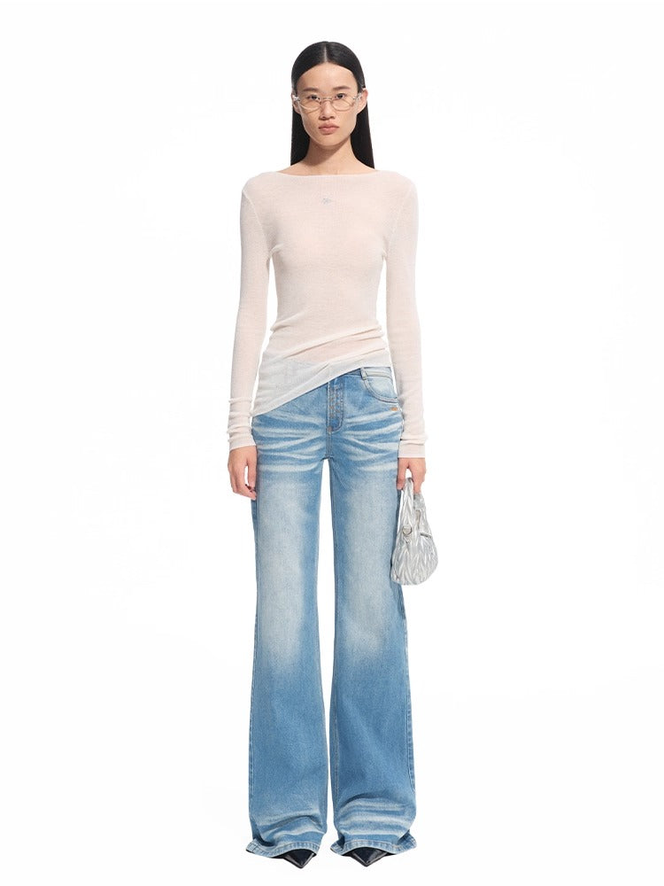 "Djembe Series" Meghan High-Neck Long-Sleeve Knit Sweater - CHINASQUAD