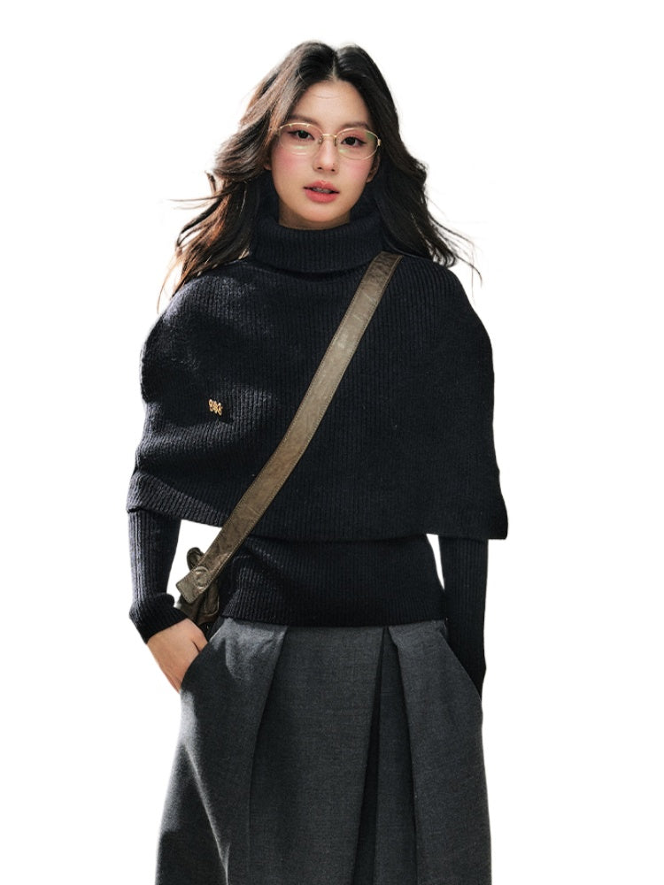 Black Design Hoodie Knitted Sweater - CHINASQUAD