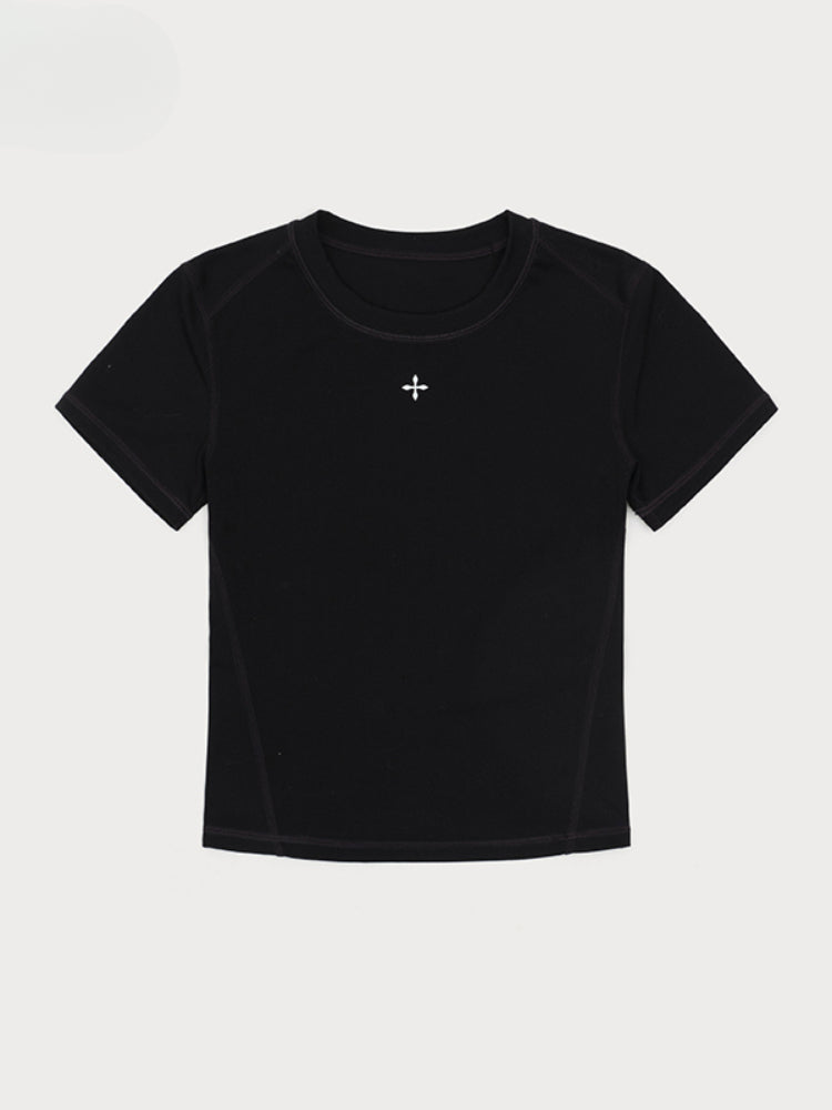 Cross Shaped Slim Fit T-shirt Base Shirt - CHINASQUAD
