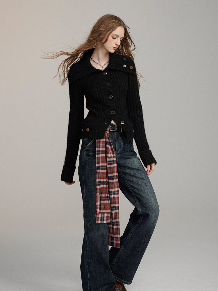 Wool Button Knitted Cardigan - CHINASQUAD