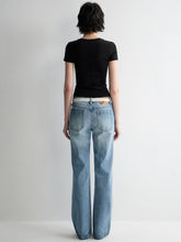 Irregular Pocket Wide-Leg Denim Pants - CHINASQUAD