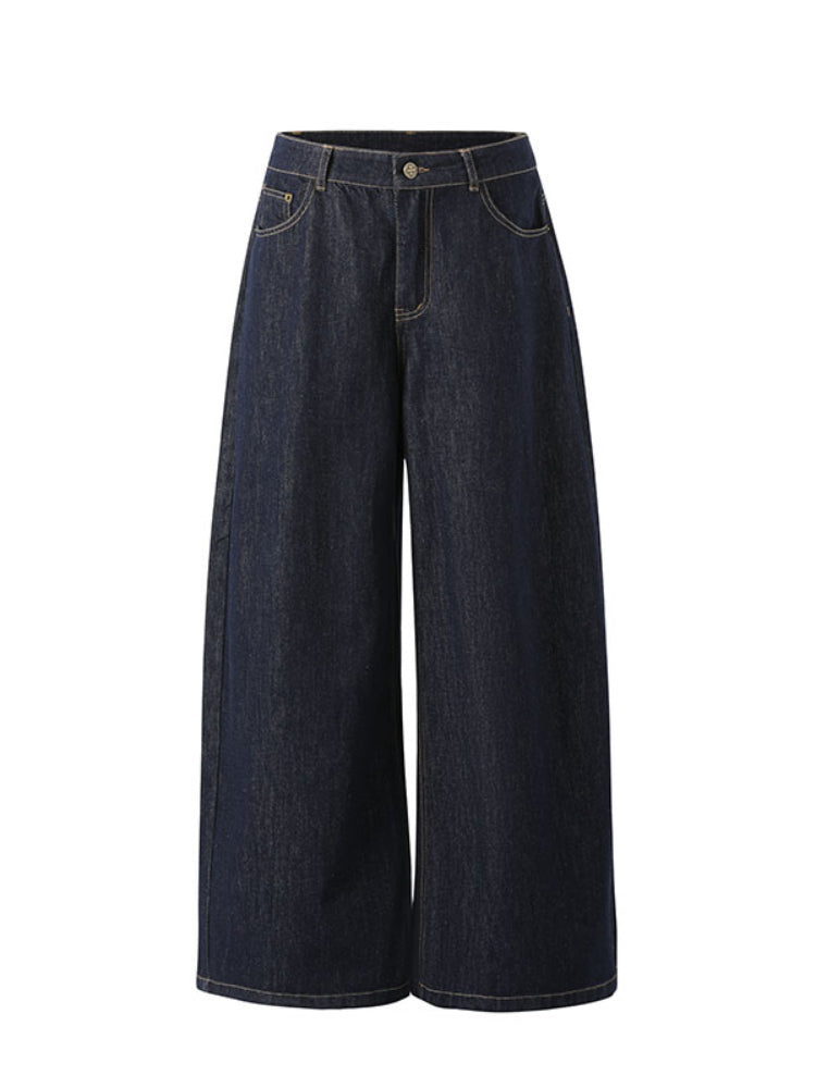 Original-Color Loose Wide-Leg Jeans - CHINASQUAD