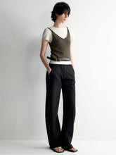Cross-Design Low-Waisted Casual Pants - CHINASQUAD