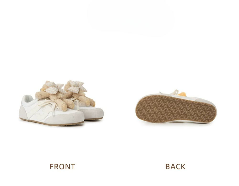 Bear Plush Casual Sneakers