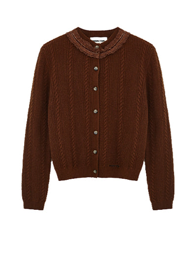 Cable Knit Cardigan - CHINASQUAD