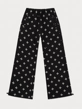 Black & Gray Floral Straigh-Leg Pants - CHINASQUAD