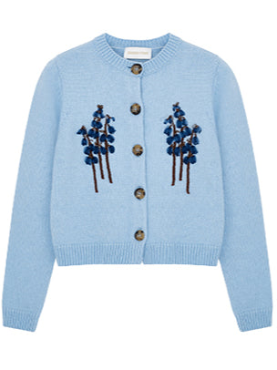 Sweet Floral Embroidered Knit Cardigan - CHINASQUAD