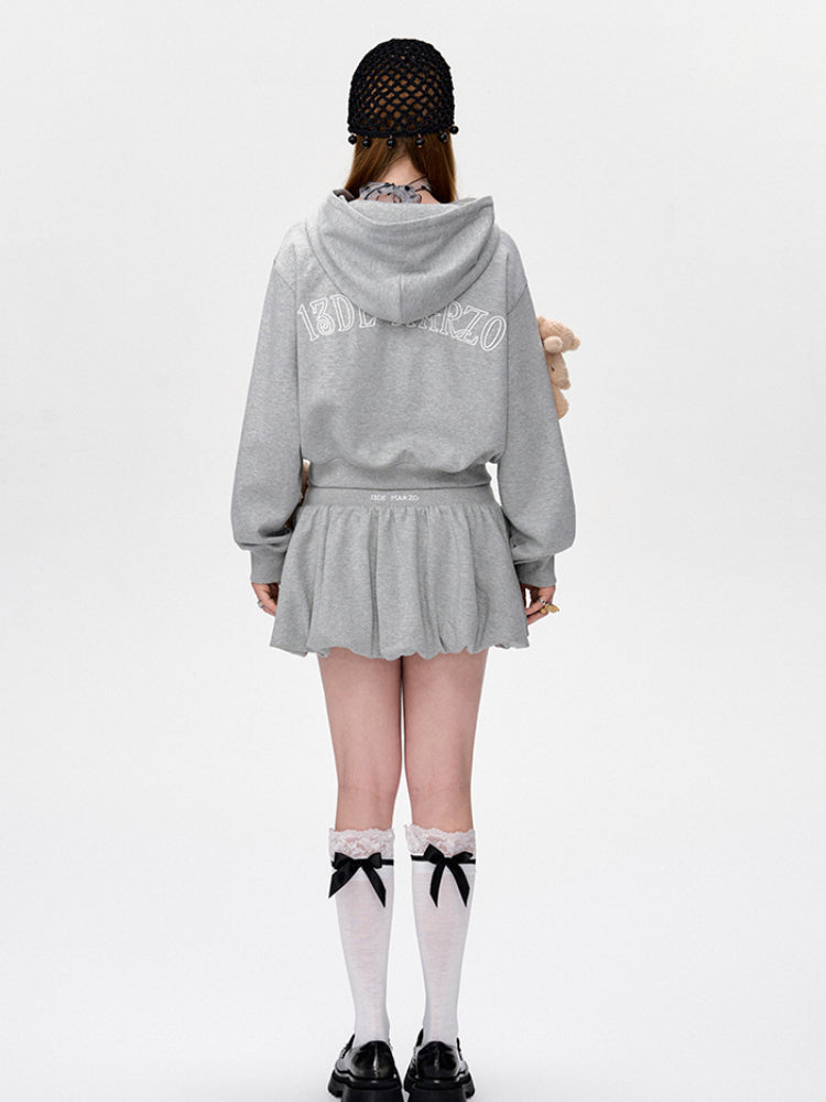 Embroidered Cropped Hoodie - CHINASQUAD