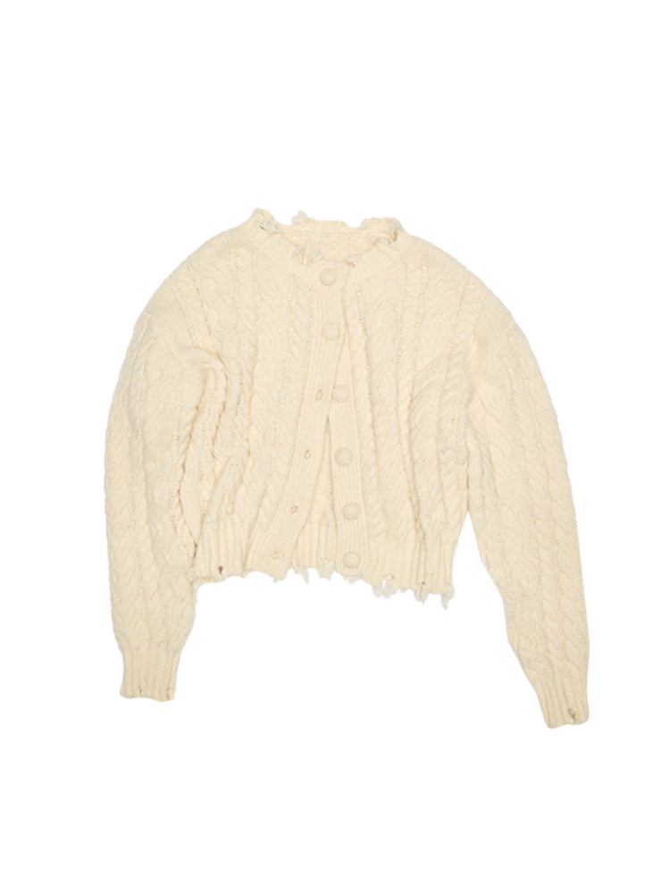 Cable Knit Cardigan & Skirt Set - CHINASQUAD