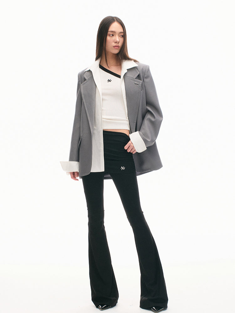 Loose Fit Genuine Two-piece Structured Shirt - CHINASQUAD