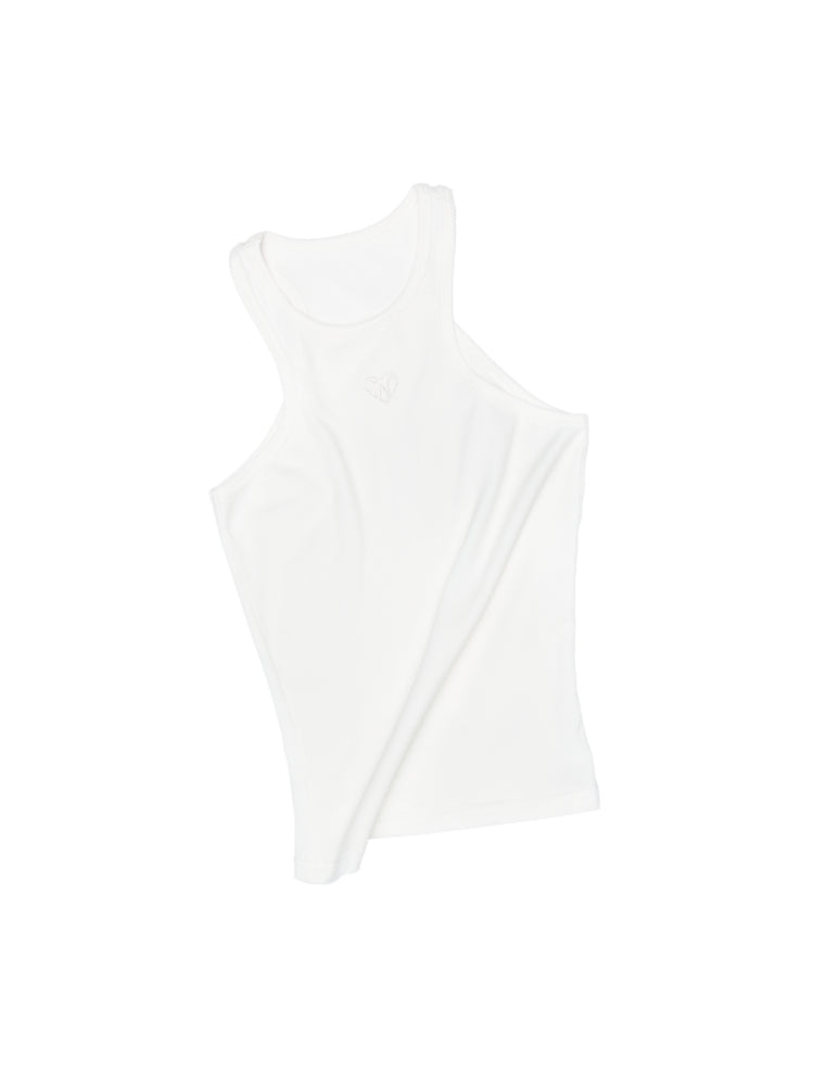 Basic Solid-Color Embroidered Slim-Fit Vest - CHINASQUAD