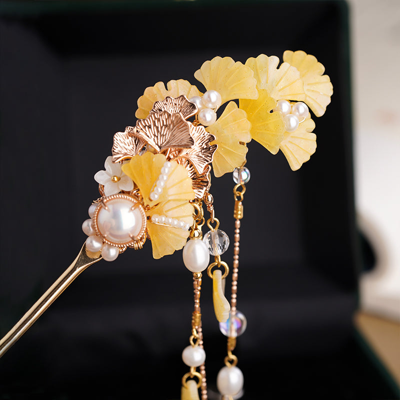 Tassel Ginkgo Hanfu Hairpin - CHINASQUAD
