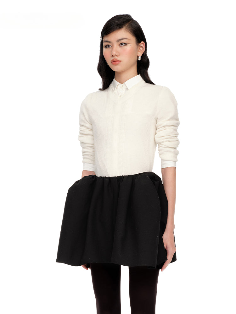 Stylish Sweet Embroidered V-neck Knitwear - CHINASQUAD