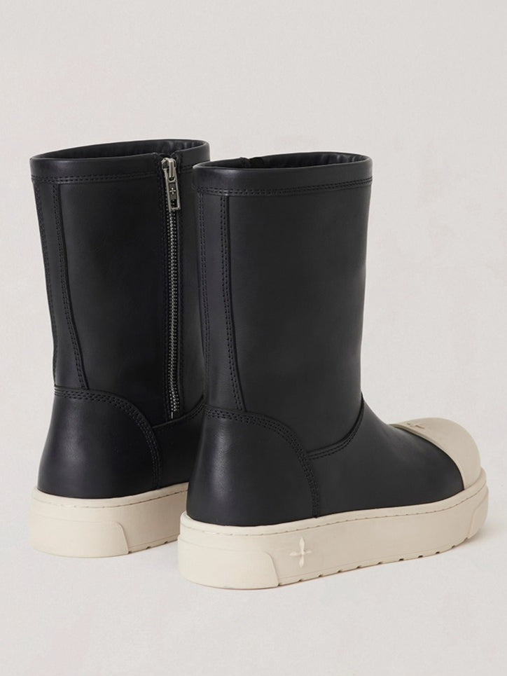 Sherpa Leather Wool Snow Boots
