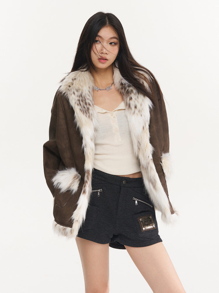 Vintage Leopard Faux Fur Jacket - CHINASQUAD