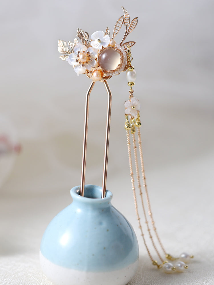 Long Kui Pink Hanfu Hairpin - CHINASQUAD