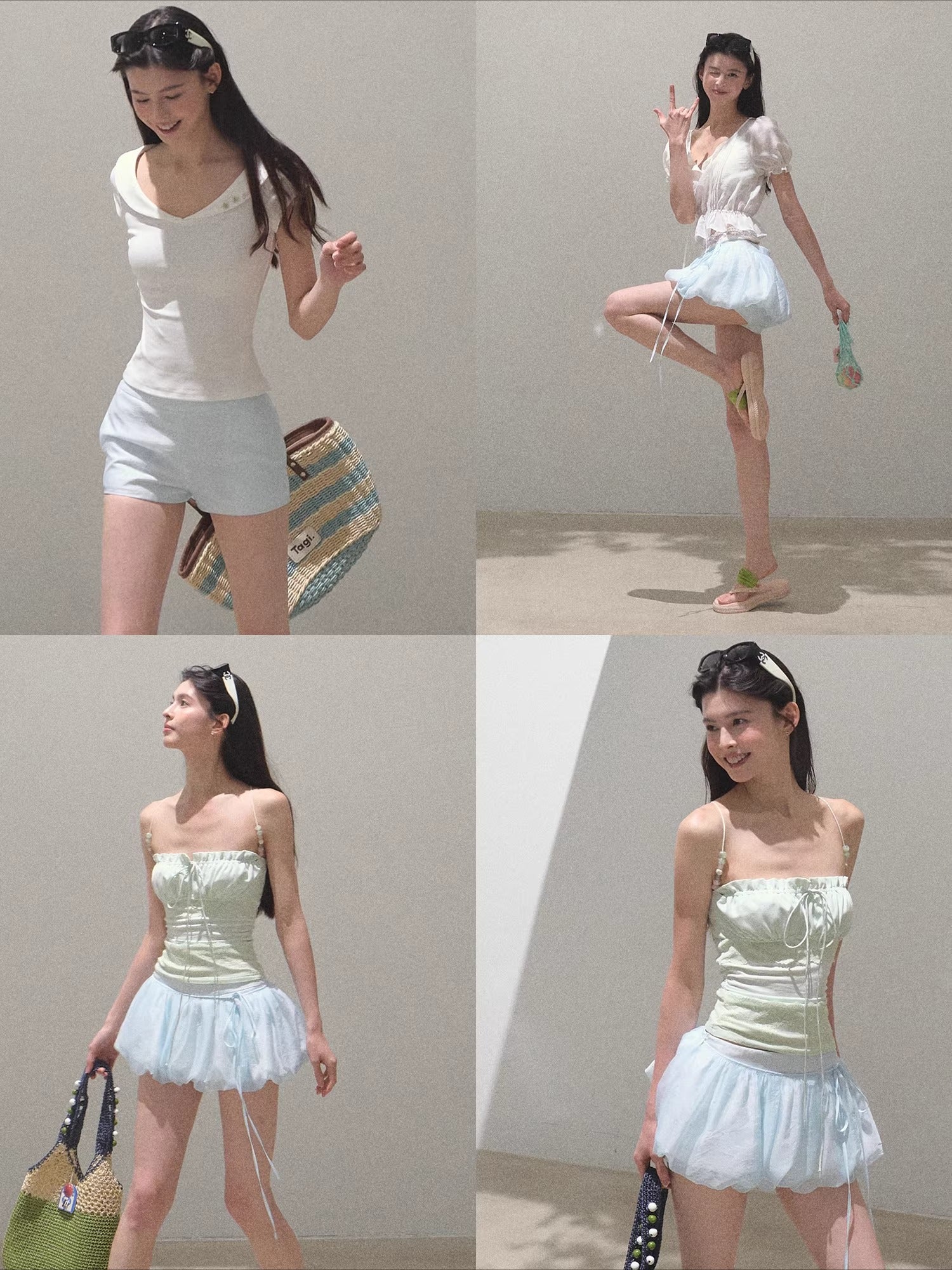 Detachable Floral Cutout Double-Layer Skirt