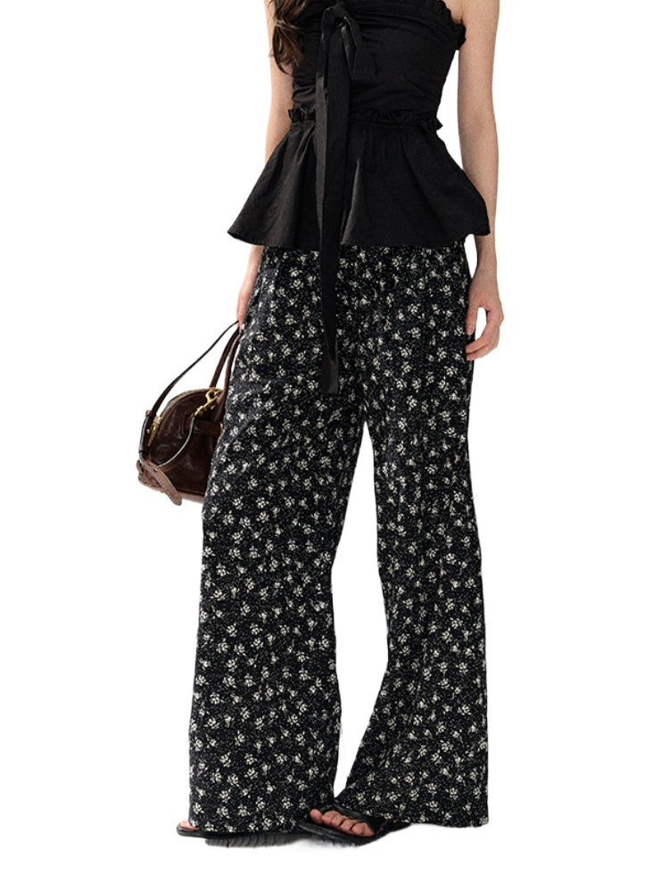 Black Relaxed Straight Leg Pants - CHINASQUAD