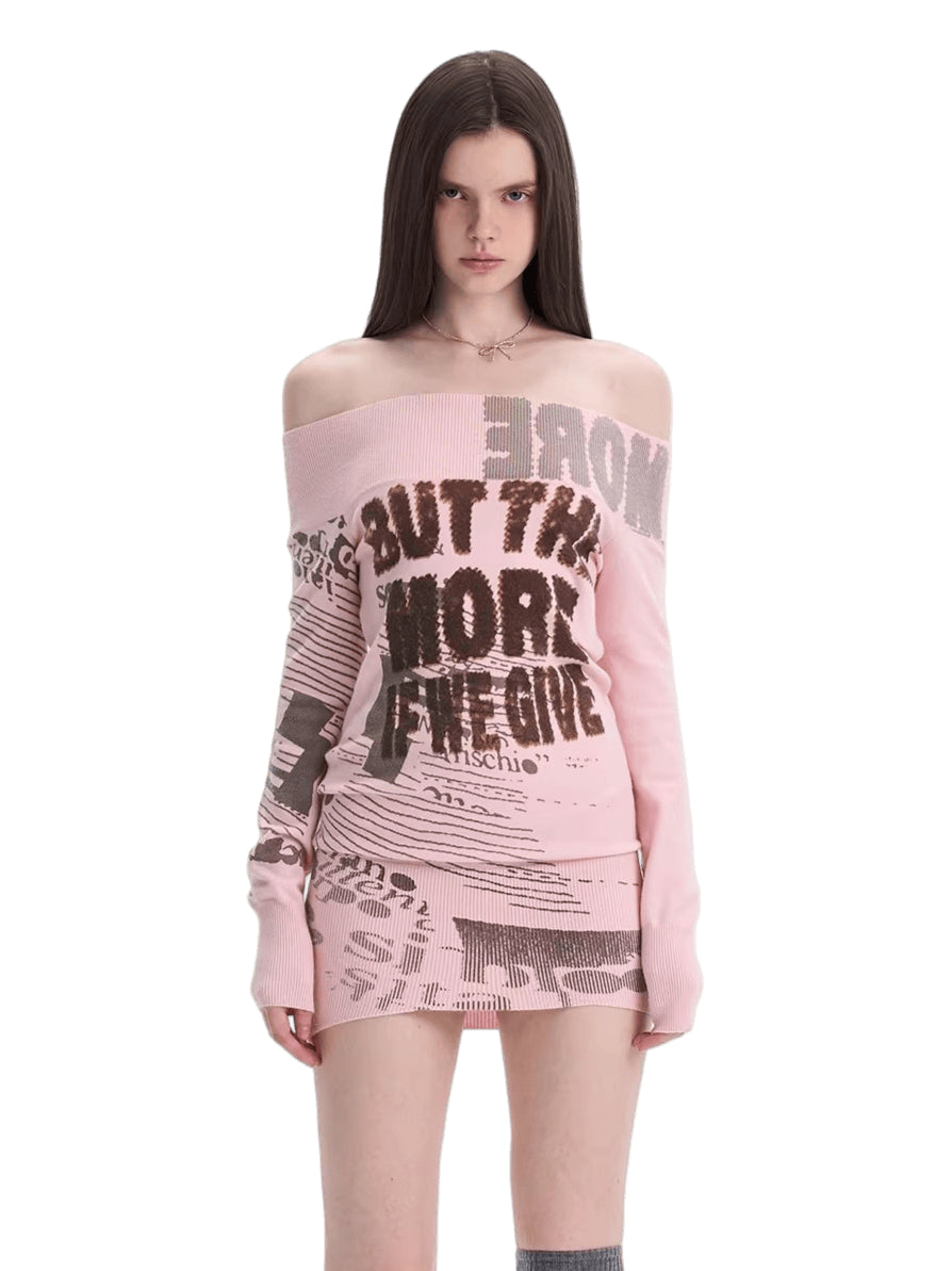 Vintage Printed Knit Dress