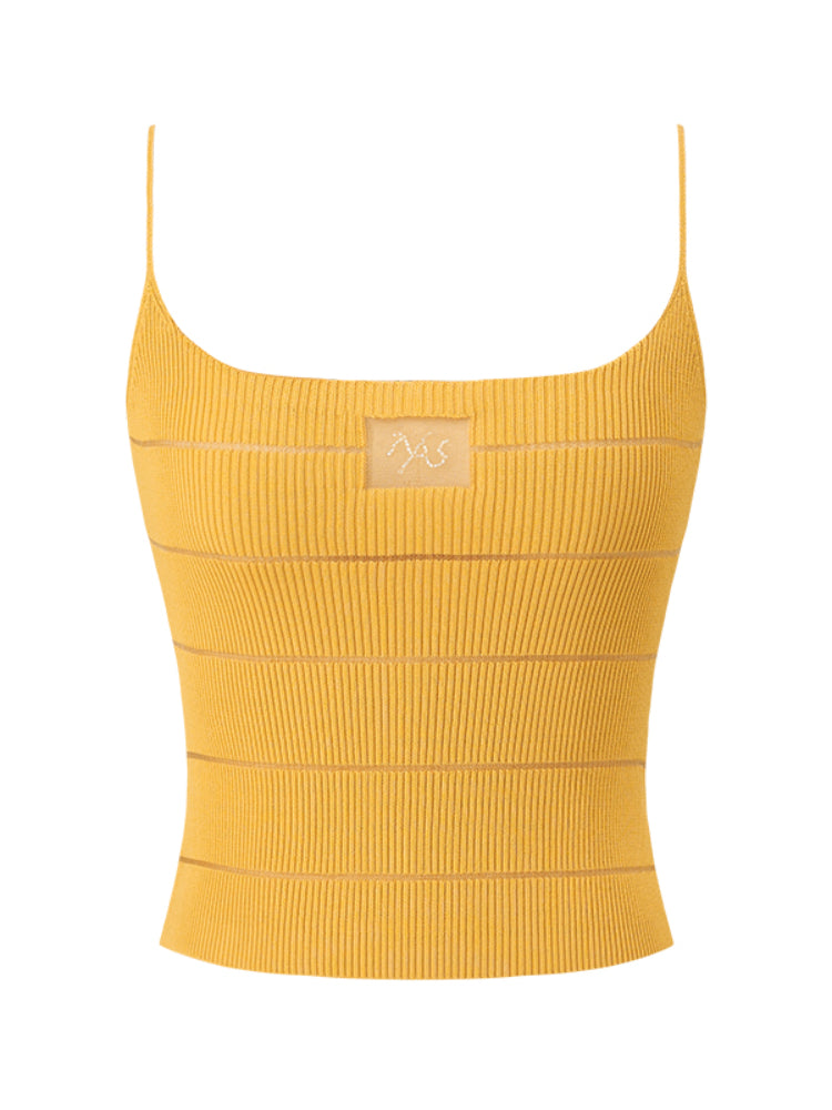 Ice Feel Striped Knit Vest - CHINASQUAD