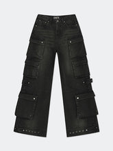 Wild Mustang Multi-pocket Denim Pants - CHINASQUAD