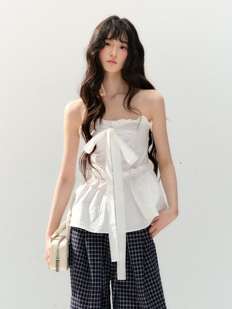 Waist Cinching Lace Cami Top - CHINASQUAD