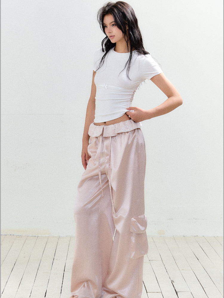 Lace Large Pocket Utility Pants - CHINASQUAD