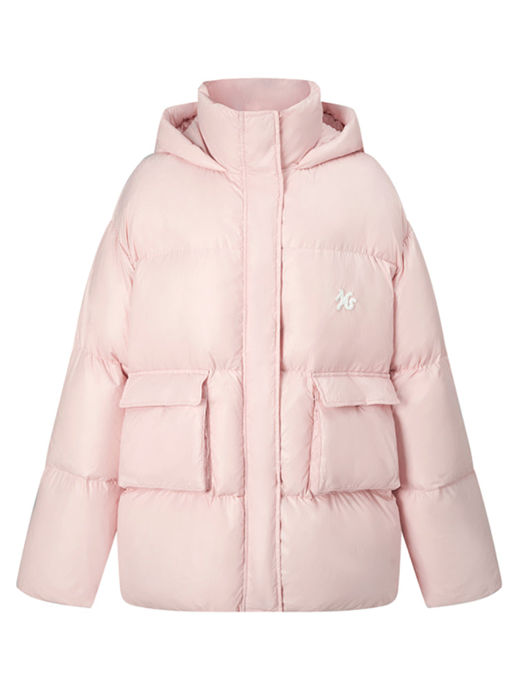 White Duck Down Hooded Jacket - CHINASQUAD