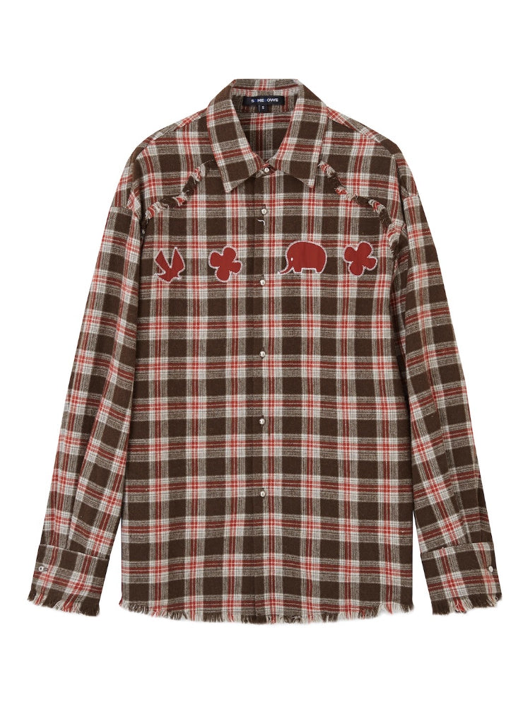 Fun Tassel Plaid Shirt