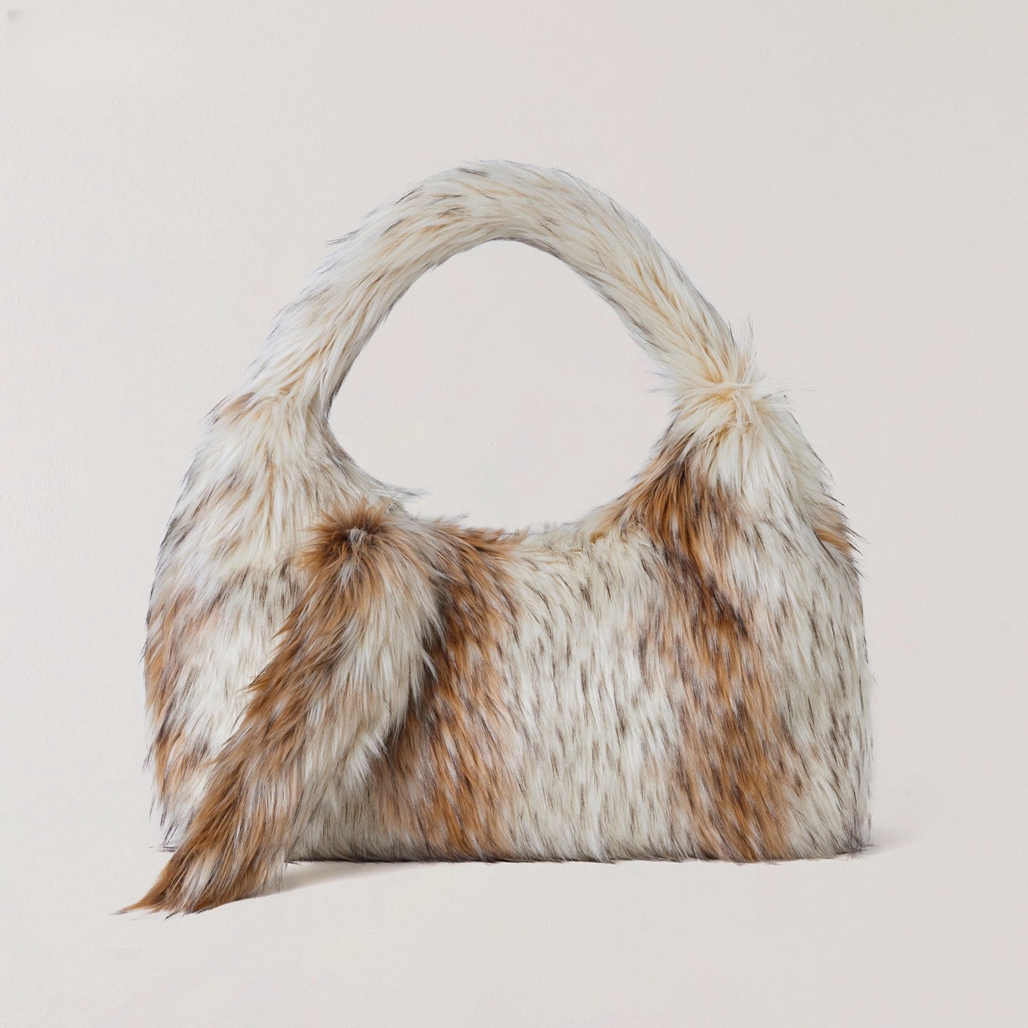 Cross Relic Faux Fur Stone Bag