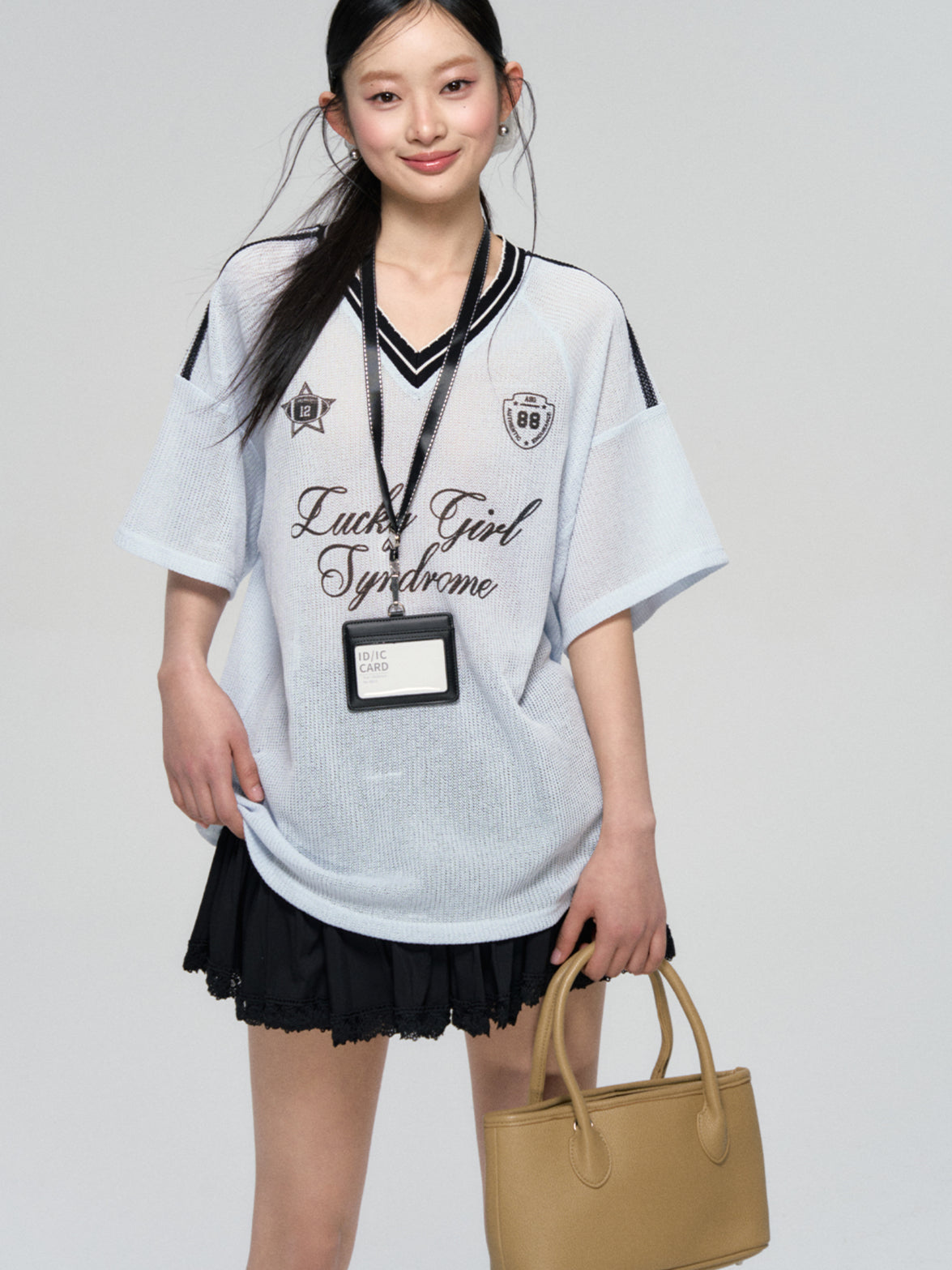 Textured Contrast Trim Sports T-shirt - CHINASQUAD