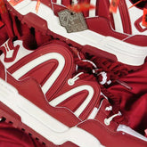 Burgundy Low-Top Casual Sneakers - CHINASQUAD