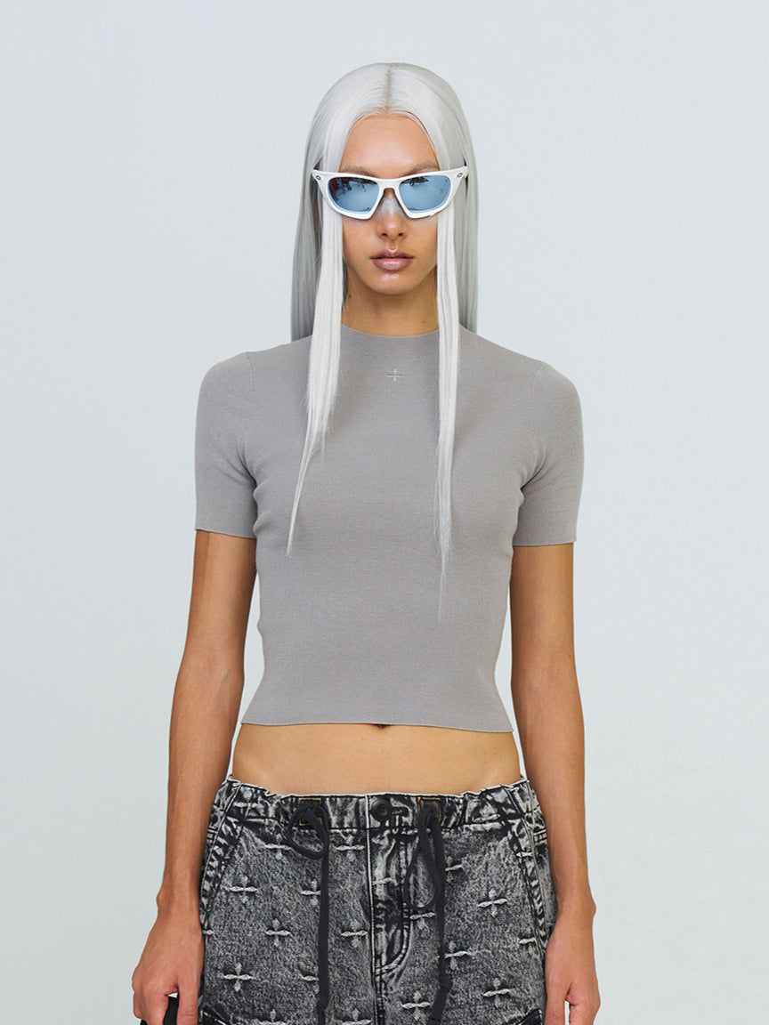 Hug High Neck Seamless T-Shirts - CHINASQUAD