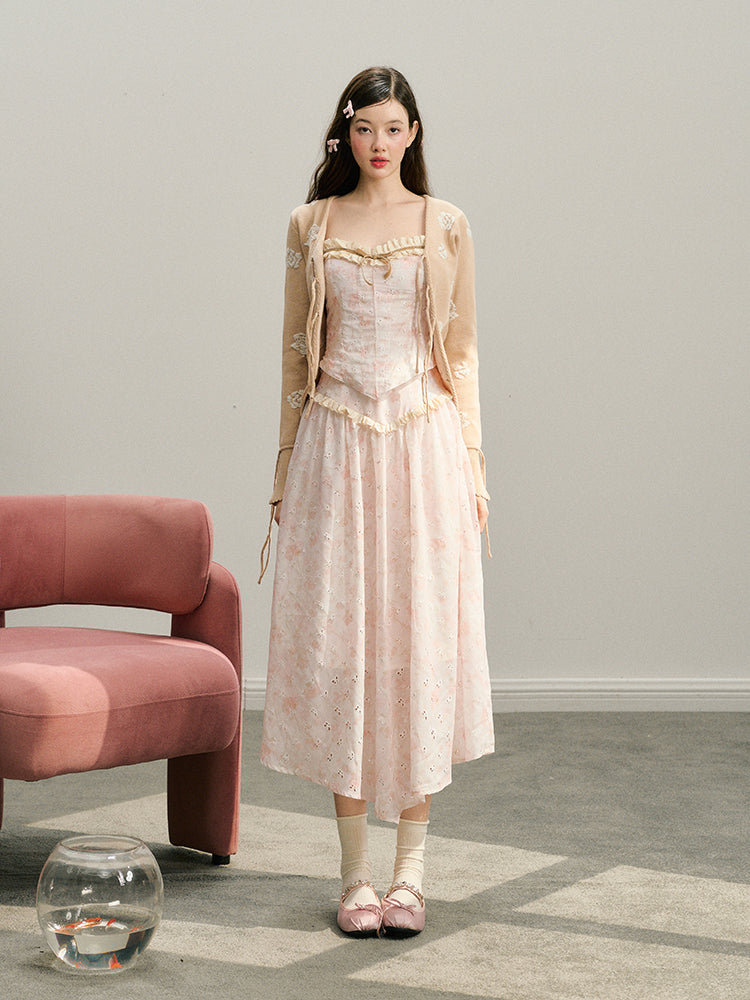 Beige Lace Crochet Top - CHINASQUAD