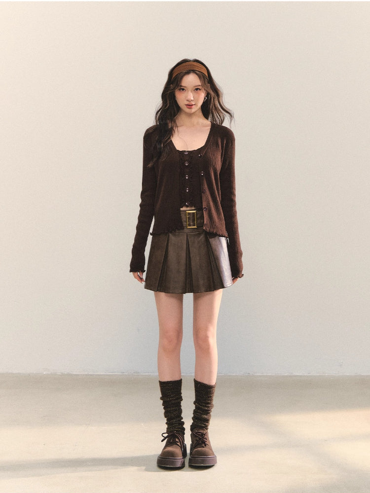 Ruffle Versatile Knitted Cardigans