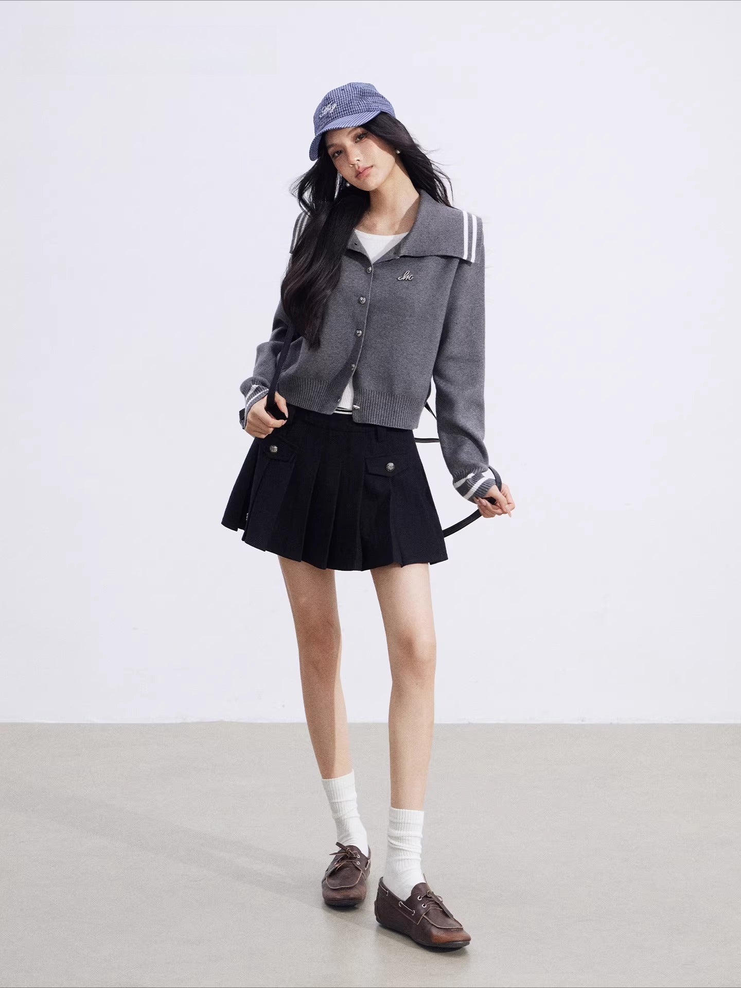 Preppy Layered Collar Knit Cardigans