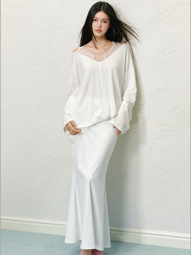 Draping Knit Mermaid Bodycon Skirt - CHINASQUAD