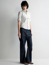 Structured Low Rise Drop-Crotch Flared Jeans - CHINASQUAD