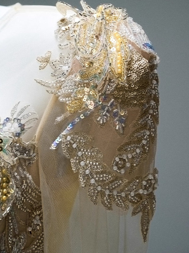 Golden Westwing Embroidered Couture Gown