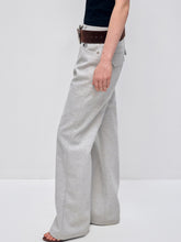 Gray Twill Low-Crotch Straight Leg Suit Pants - CHINASQUAD