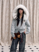 Faux Fur Lined Zipper Fur Collar Jacket - CHINASQUAD