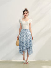 Irregular Ruffle  Top & Midi Skirt Set - CHINASQUAD