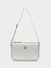 Black & Silver Badge Leather Bag - CHINASQUAD