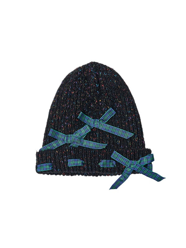 Bowknot Knit Cardigan & Hat & Scarf Set - CHINASQUAD