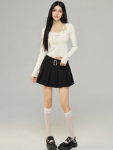 Black & White Butterfly Knot Knit Top - CHINASQUAD