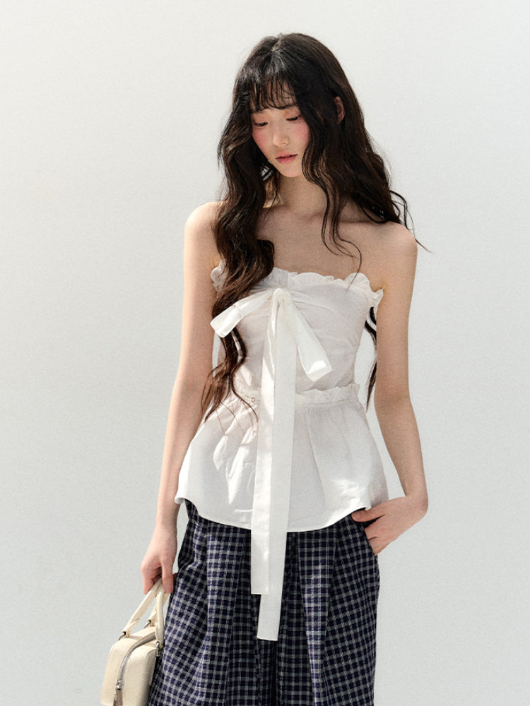 Waist Cinching Lace Cami Top - CHINASQUAD