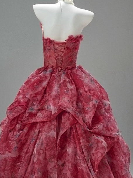 True Crimson Reverie Couture Gown