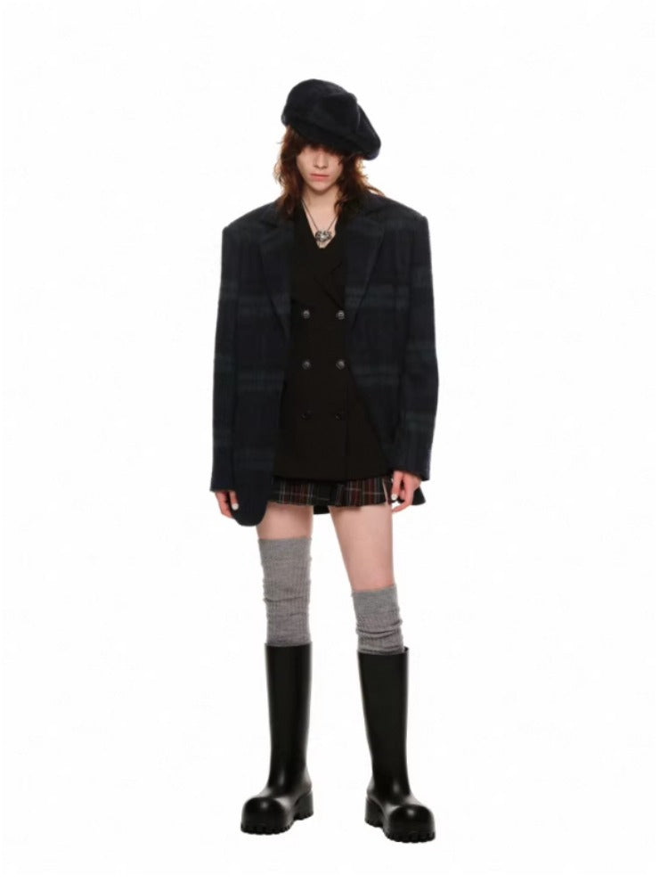 Black & Gray Blazer Dress - CHINASQUAD